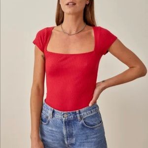 Reformation Bardot Knit Top